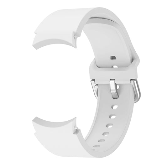 For Samsung Galaxy Watch4 44mm Universal Silicone Colorful Buckle Watch Band(White) by buy2fix