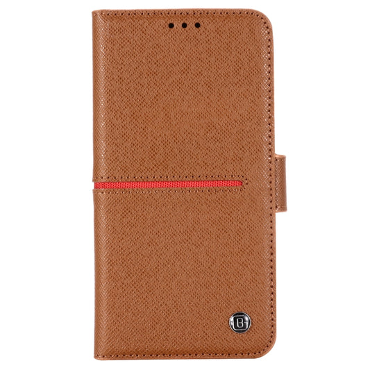 For iPhone 11 Pro Max GEBEI Top-grain Leather Horizontal Flip Protective Case with Holder & Card Slots & Wallet & Photo Frame(Brown) by GEBEI