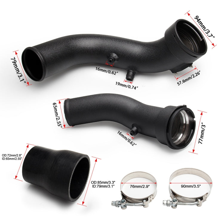 JQG1007 Car Modified Intake Pipe Kit for BMW 335i N55 by buy2fix