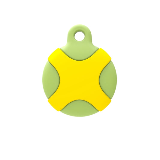 Waterproof Sealing Strip Anti-Scratch Shockproof Rugged Silicone Case For AirTag(Green Yellow) by buy2fix