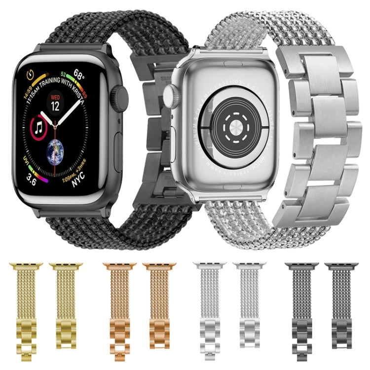 Six-chains Three-beads Steel Watch Band For Apple Watch Ultra 49mm&Watch Ultra 2 49mm / Series 9&8&7 45mm / SE 3&SE 2&6&SE&5&4 44mm / 3&2&1 42mm(Silver) by buy2fix