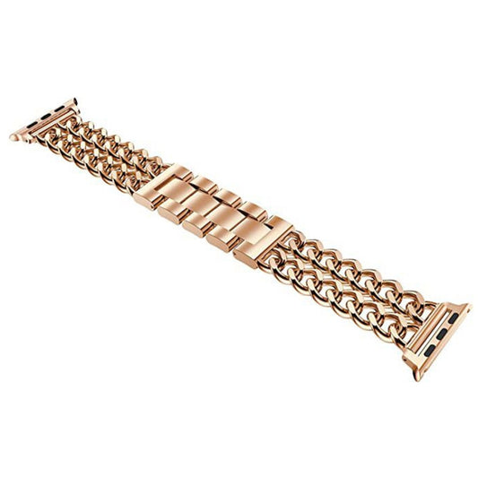 Metal Cowboy Watch Band For Apple Watch Series 9&8&7 41mm / SE 3&SE 2&6&SE&5&4 40mm / 3&2&1 38mm(Rose Gold) by buy2fix