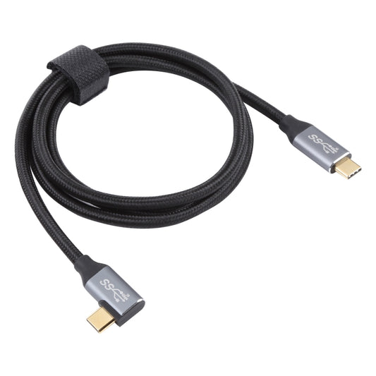 USB-C / Type-C Male to USB-C / Type-C Elbow Transmission Data Cable, Cable Length:2m by buy2fix