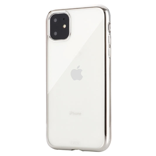 For iPhone 11 GEBEI Plating TPU Shockproof Protective Case(Silver) by GEBEI