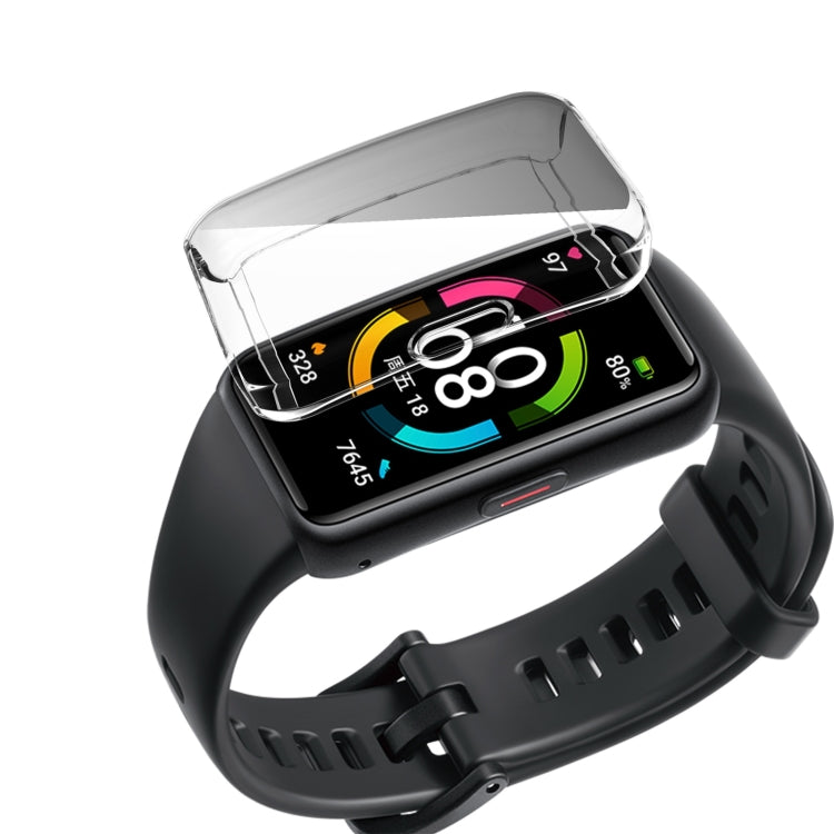 For Huawei Band 6 / 6 Pro / Honor Band 6 Full Coverage TPU Electroplating Protective Case Cover(Transparent) by buy2fix