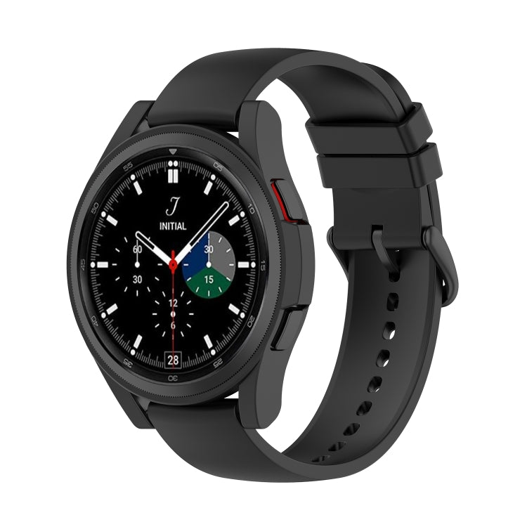 For Samsung Galaxy Watch4 Classic 46mm Half Coverage Hollowed PC Protective Case(Black) by buy2fix