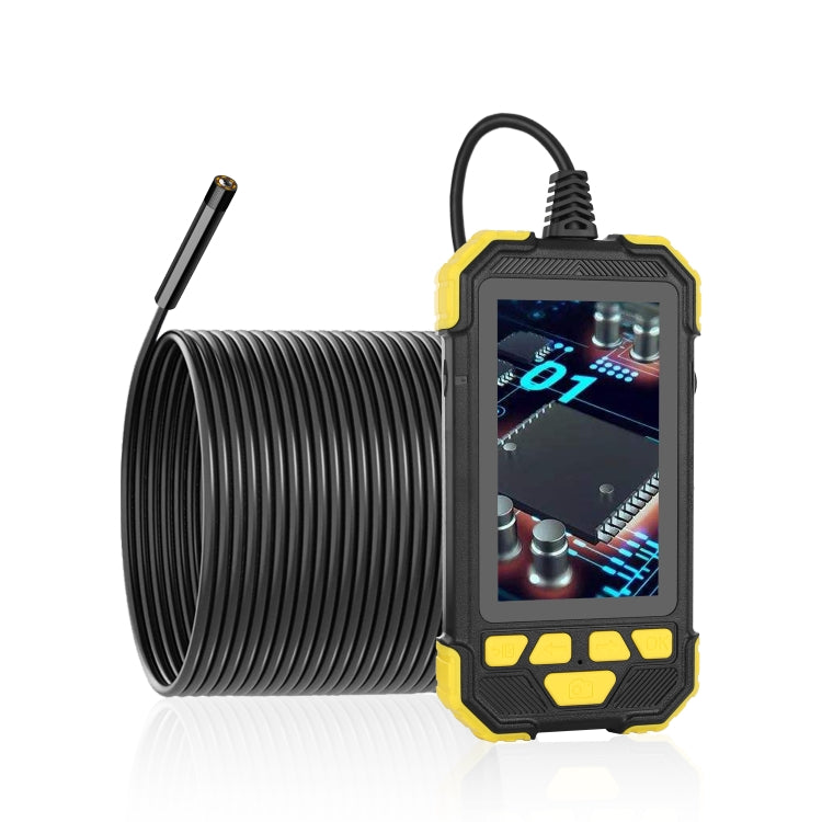 Y19 8mm Single Lens Hand-held Hard-wire Endoscope with 4.3-inch IPS Color LCD Screen, Cable Length:10m(Yellow) -  by buy2fix | Online Shopping UK | buy2fix