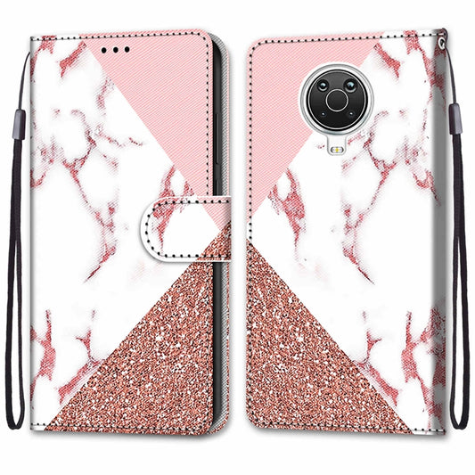 For Nokia G20 / G10 / 6.3 Coloured Drawing Cross Texture Horizontal Flip PU Leather Case with Holder & Card Slots & Wallet & Lanyard(Pink Stone Texture) by buy2fix