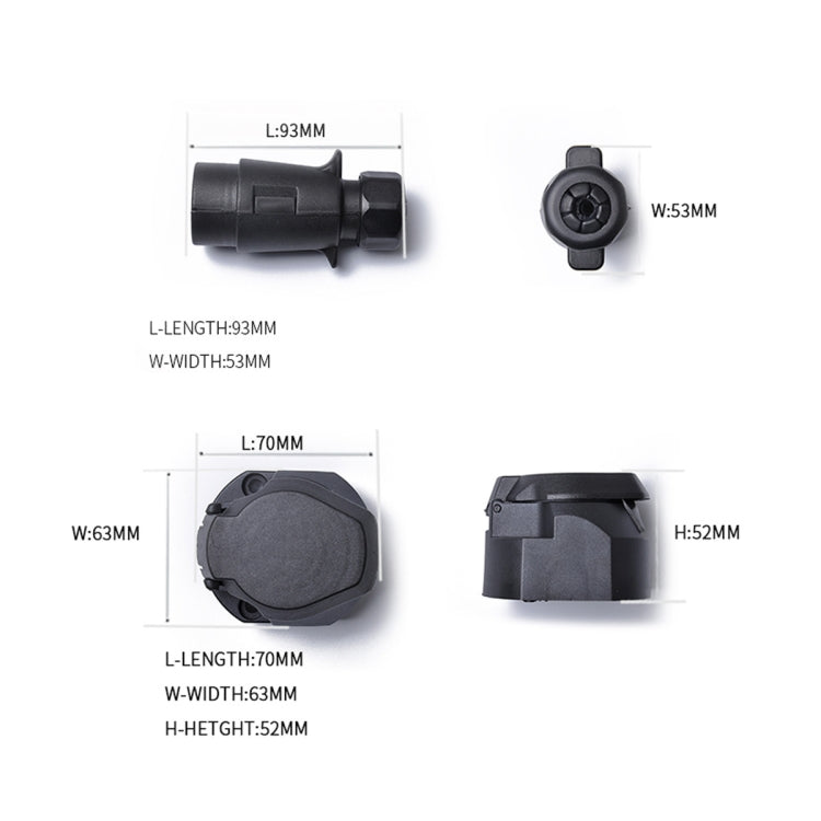 A0226 12V 7-pin Plastic Trailer Connector Socket + Plug EU by buy2fix
