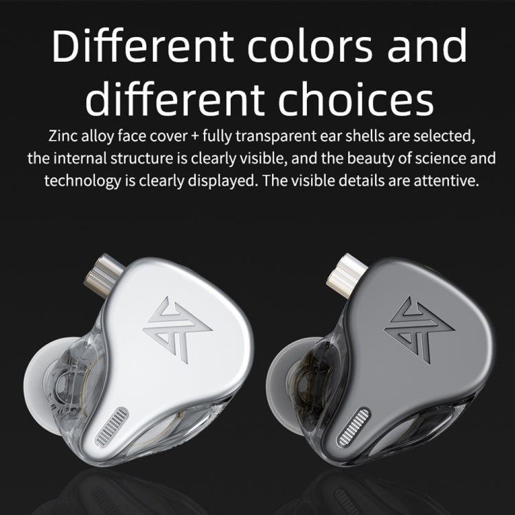 KZ DQ6 3-unit Dynamic HiFi In-Ear Wired Earphone No Mic(Grey) by KZ
