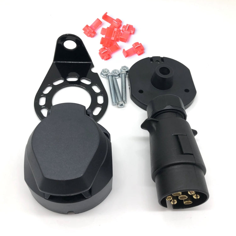 A0364 7 Pins 12N Electrics Converter Trailer Caravan Plug and Socket Adapter Connector by buy2fix