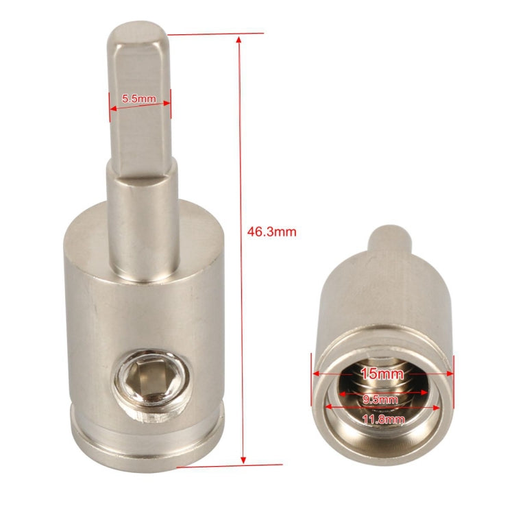 A5682 4 PCS Car Small Size Nickel-plated Brass 4GA to 8GA Audio Terminal Block with Screws by buy2fix