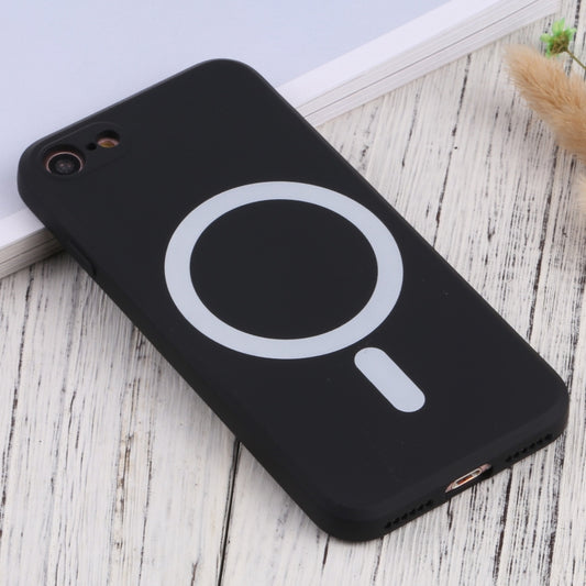 For iPhone SE 2022 / SE 2020 / 8 / 7 Silicone Full Coverage Shockproof Magsafe Case(Black) by buy2fix