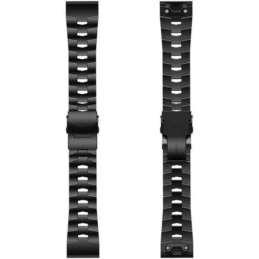 For Garmin Fenix 6X 26mm Titanium Alloy Quick Release Watch Band(Black) by buy2fix