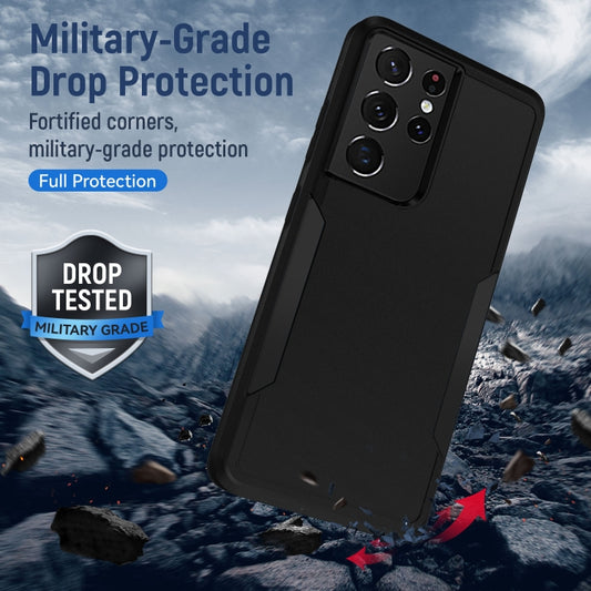 For Samsung Galay S21 Ultra 5G Pioneer Armor Heavy Duty PC + TPU Shockproof Case(Black) by buy2fix