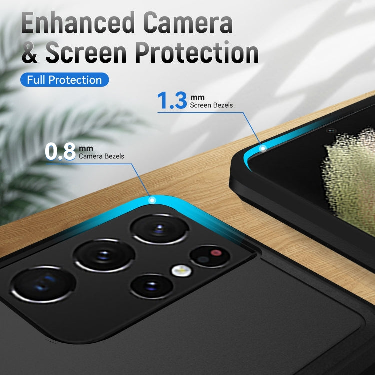 For Samsung Galay S21 Ultra 5G Pioneer Armor Heavy Duty PC + TPU Shockproof Case(Black) by buy2fix