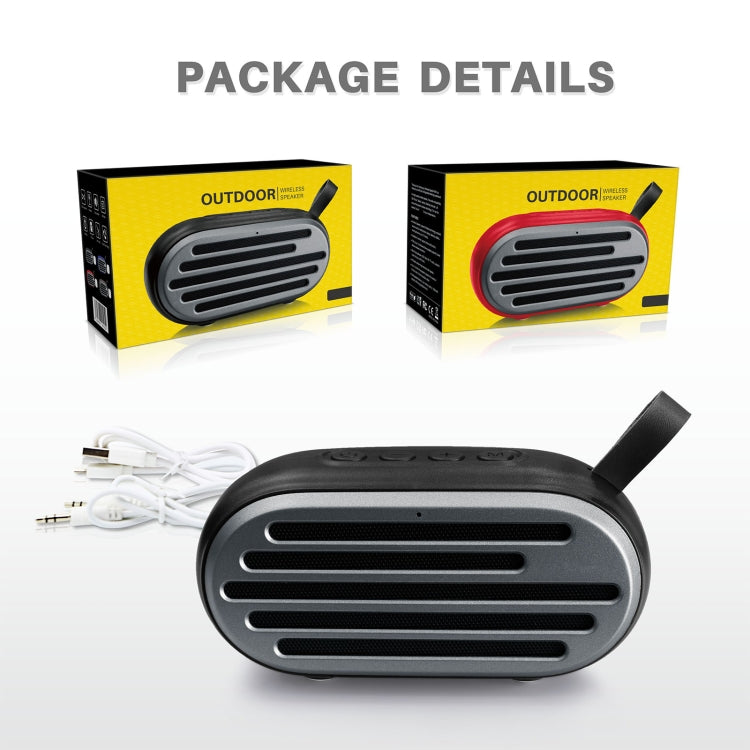 New Rixing NR-105 Mini TWS Metal Bluetooth Speaker Support Hands-free Call / FM(Black) by NewRixing