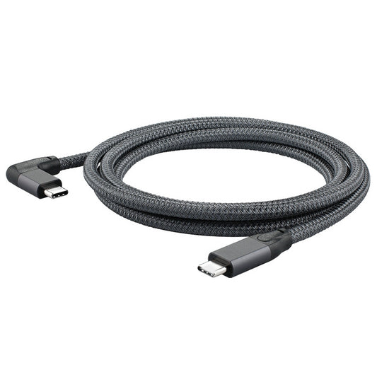 100W USB-C / Type-C Elbow to USB-C / Type-C Male Full-function Data Cable with E-mark, Cable Length:1m by buy2fix