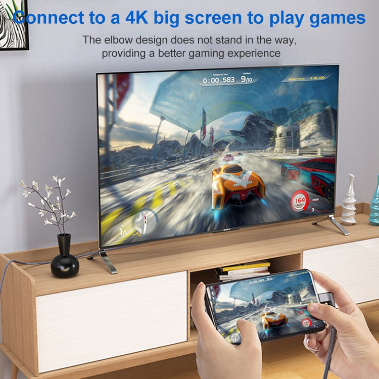 100W USB-C / Type-C Elbow Male to USB-C / Type-C Female Full-function Data Extension Cable, Cable Length:0.5m by buy2fix