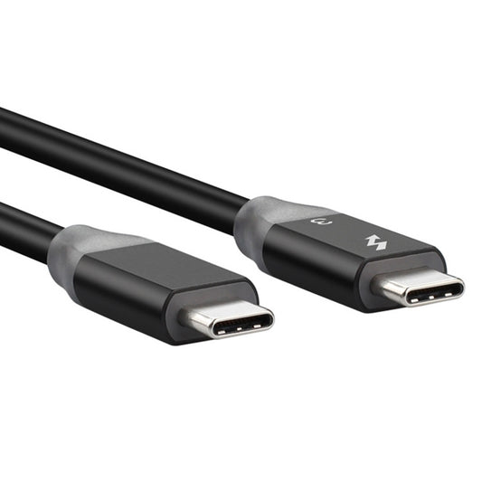 100W USB-C / Type-C 4.0 Male to USB-C / Type-C 4.0 Male Two-color Full-function Data Cable for Thunderbolt 3, Cable Length:0.31m by buy2fix