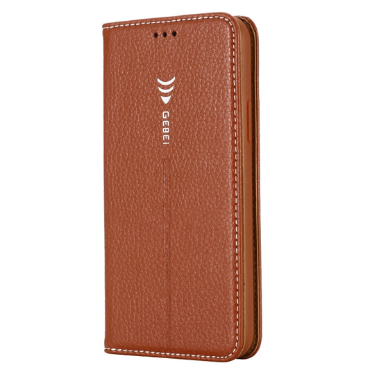 For iPhone 11 GEBEI PU+TPU Horizontal Flip Protective Case with Holder & Card Slots(Brown) by GEBEI