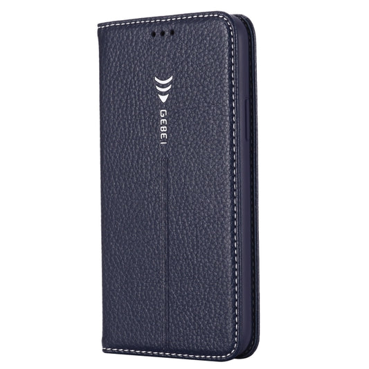 For iPhone 11 Pro Max GEBEI PU+TPU Horizontal Flip Protective Case with Holder & Card Slots(Blue) by GEBEI