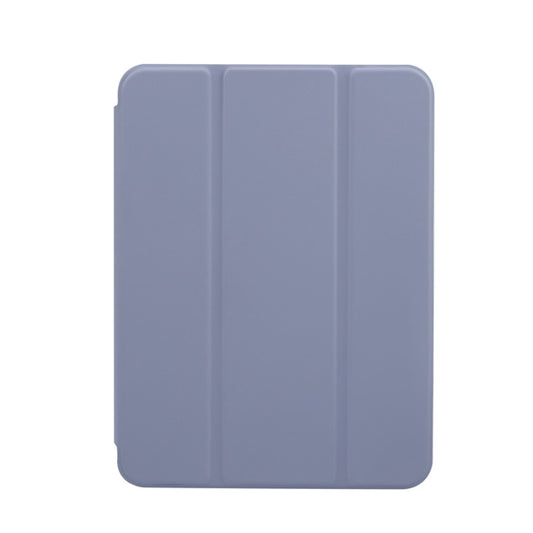 For iPad mini 6 / mini 2024 Voltage Skin Texture Transparent TPU Smart Leather Tablet Case with 3-Folding Holder & Pen Slot(Baby Blue) by buy2fix