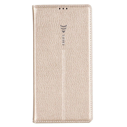 For Galaxy Note 10+ GEBEI PU+TPU Horizontal Flip Protective Case with Holder & Card Slots(Gold) by GEBEI