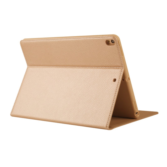 For iPad Pro 10.5 inch GEBEI PU+TPU Horizontal Flip Protective Case with Holder & Card Slots(Gold) by GEBEI