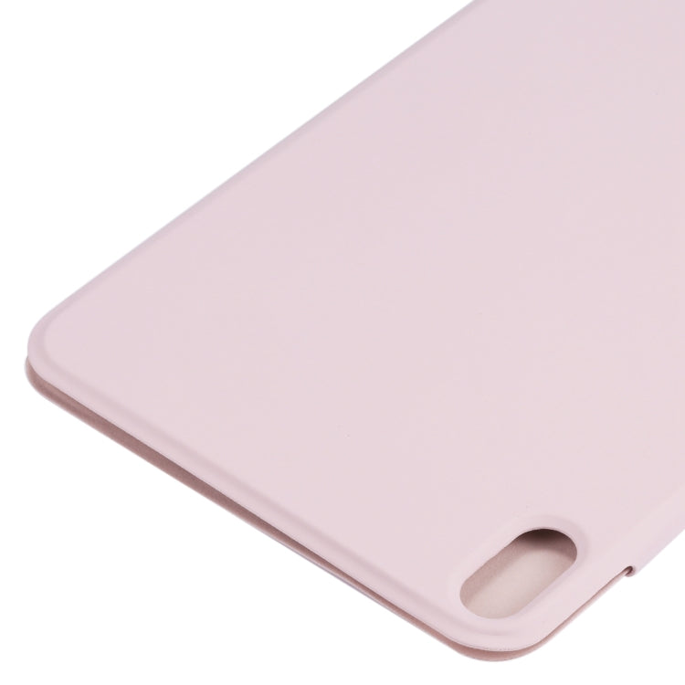For iPad mini 2024 / mini 6 Horizontal Flip Ultra-thin Fixed Buckle Magnetic PU Tablet Case With Three-folding Holder & Sleep / Wake-up Function(Pink) by buy2fix