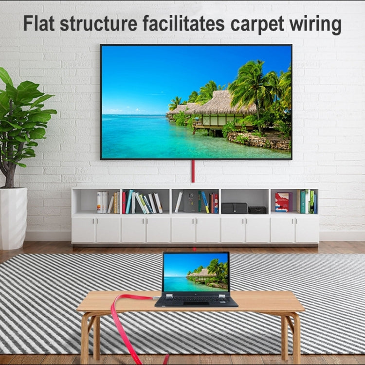 ULT-unite 4K Ultra HD Gold-plated HDMI to HDMI Flat Cable, Cable Length:20m(Red) by ult-unite