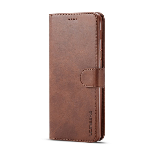 For Galaxy A6 Plus (2018) LC.IMEEKE Calf Texture Horizontal Flip Leather Case, with Holder & Card Slots & Wallet(Brown) by LC.IMEEKE