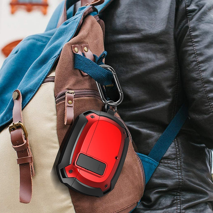 Bumblebee Armor Earphone Protective Case with Switch & Hook For Beats Studio Buds(Blue + Red) by buy2fix