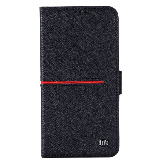 For iPhone 13 GEBEI Top-grain Leather Horizontal Flip Protective Case with Holder & Card Slots & Wallet & Photo Frame(Black) by GEBEI