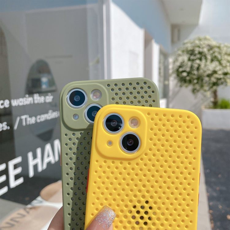 For iPhone 13 Pro Max Shockproof Hollow Breathe Protective Case (Lake Blue) by buy2fix