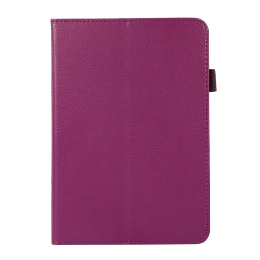 For iPad mini 6 / mini 2024 Litchi Texture Horizontal Flip PU Leather Tablet Case with Holder(Purple) by buy2fix