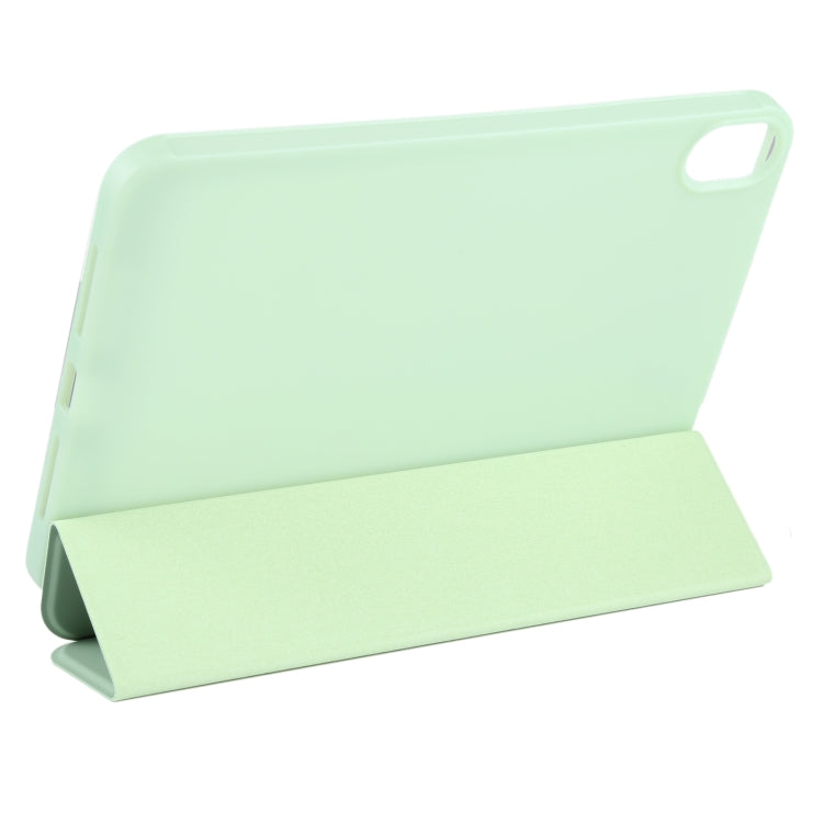 For iPad mini 2024 / mini 6 GEBEI Shockproof Horizontal Flip Tablet Case with Three-folding Holder(Mint Green) by GEBEI