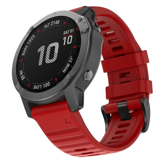 For Garmin Fenix 6 22mm Silicone Smart Watch Watch Band(Red) by buy2fix
