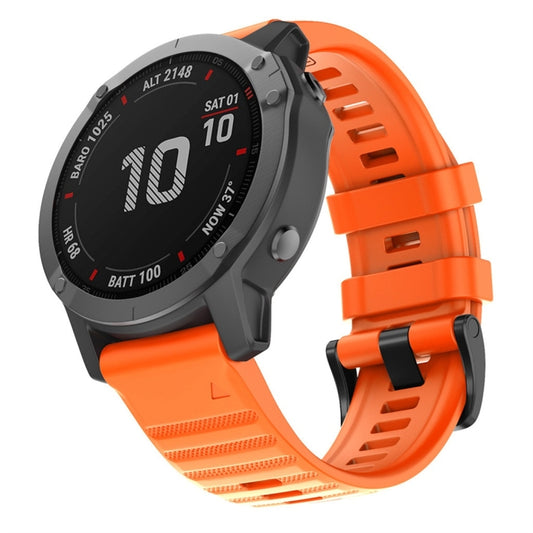 For Garmin Fenix 6X 26mm Silicone Smart Watch Watch Band(Orange) by buy2fix