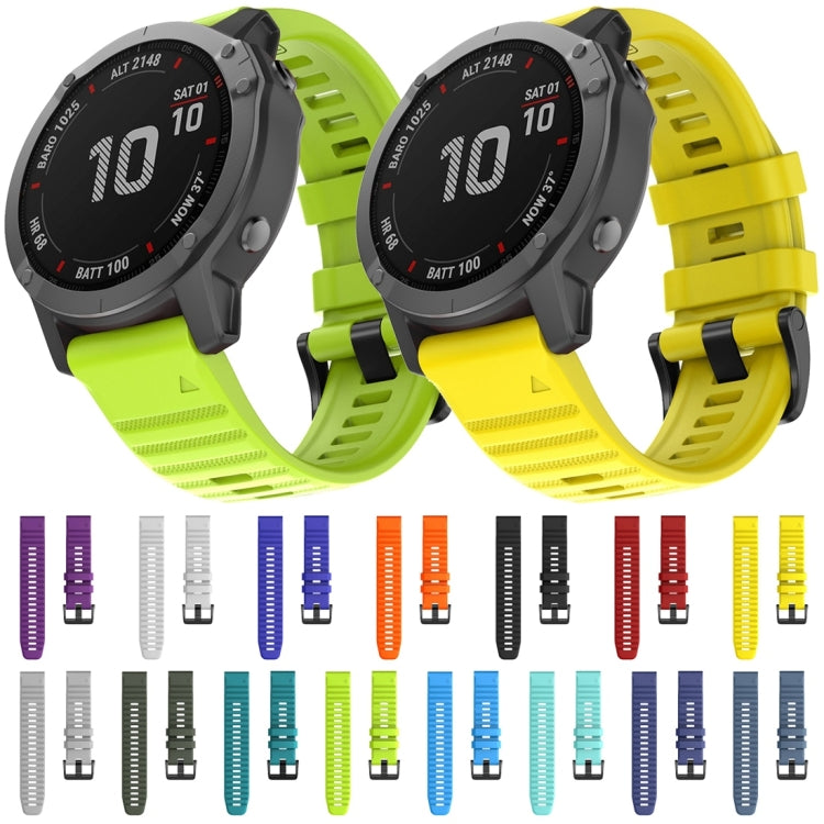 For Garmin Fenix 6X 26mm Silicone Smart Watch Watch Band(Yellow) by buy2fix