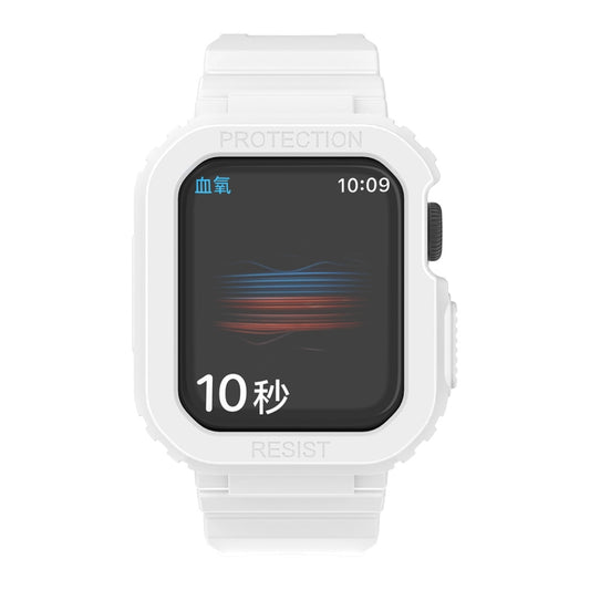 Glacier Transparent TPU Integrated Watch Band Watch Band For Apple Watch Series 7 45mm (White) by buy2fix