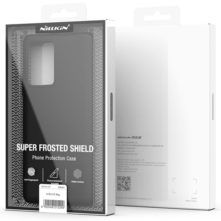 For Xiaomi Mi 11T / 11T Pro NILLKIN Frosted Concave-convex Texture PC Phone Protective Case(Black) by NILLKIN