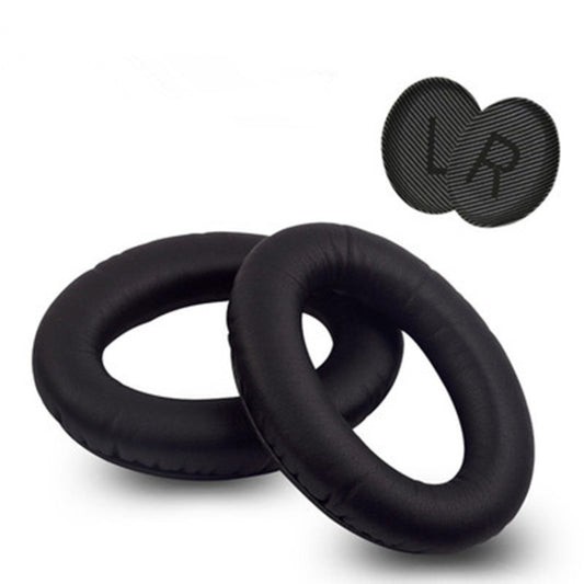 For BOSE QC35 Imitation Leather Soft Headphone Earmuff Jacket with LR Cotton, One Pair(Black) by buy2fix