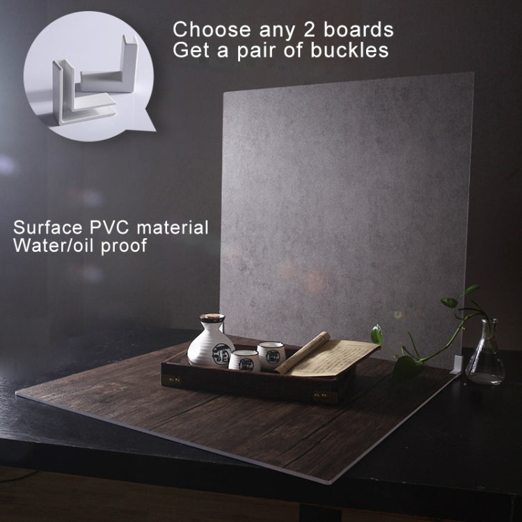 60 x 60cm Double Sides Retro PVC Photography Backdrops Board(Brown Oak Grain) by buy2fix
