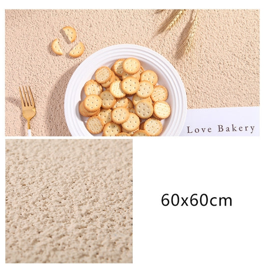 60 x 60cm PVC Backdrop Board Coarse Sand Texture Cement Photography Backdrop Board(Light Apricot) by buy2fix