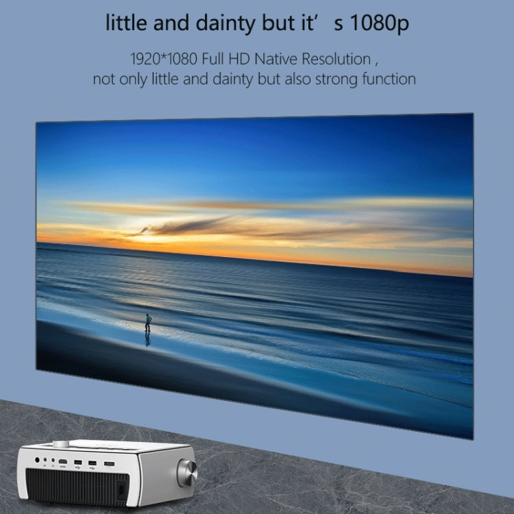 YG430 Android Version 1920x1080 2500 Lumens Portable Home Theater LCD HD Projector, Plug Type:AU Plug(Silver) by buy2fix