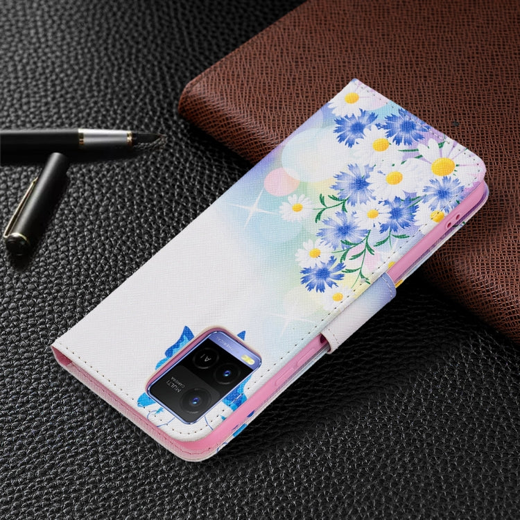 For vivo Y21 Colored Drawing Pattern Horizontal Flip Phone Leather Case with Holder & Card Slots & Wallet(Butterfly Love) by buy2fix