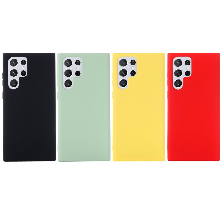 For Samsung Galaxy S22 Ultra 5G Pure Color Liquid Silicone Shockproof Full Coverage Phone Case(Black) by buy2fix