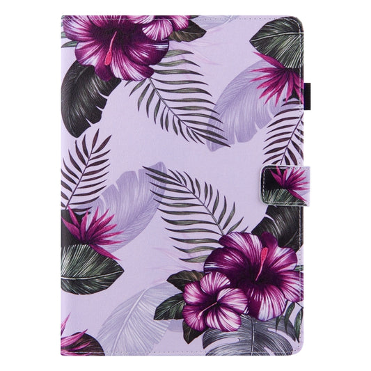 For iPad mini 2024 / mini 6 Silk Texture Horizontal Flip Tablet Leather Case with Holder & Card Slot & Sleep / Wake-up Function(Purple Flower) by buy2fix