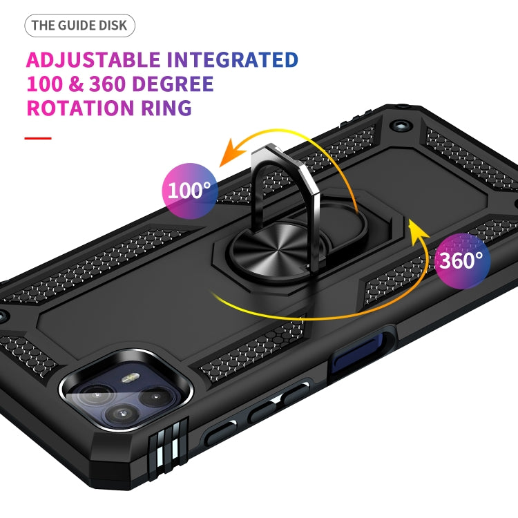 For Motorola Moto G50 5G Shockproof TPU + PC Protective Phone Case with 360 Degree Rotating Holder(Black) by buy2fix